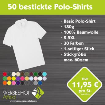 50 bestickte Polos