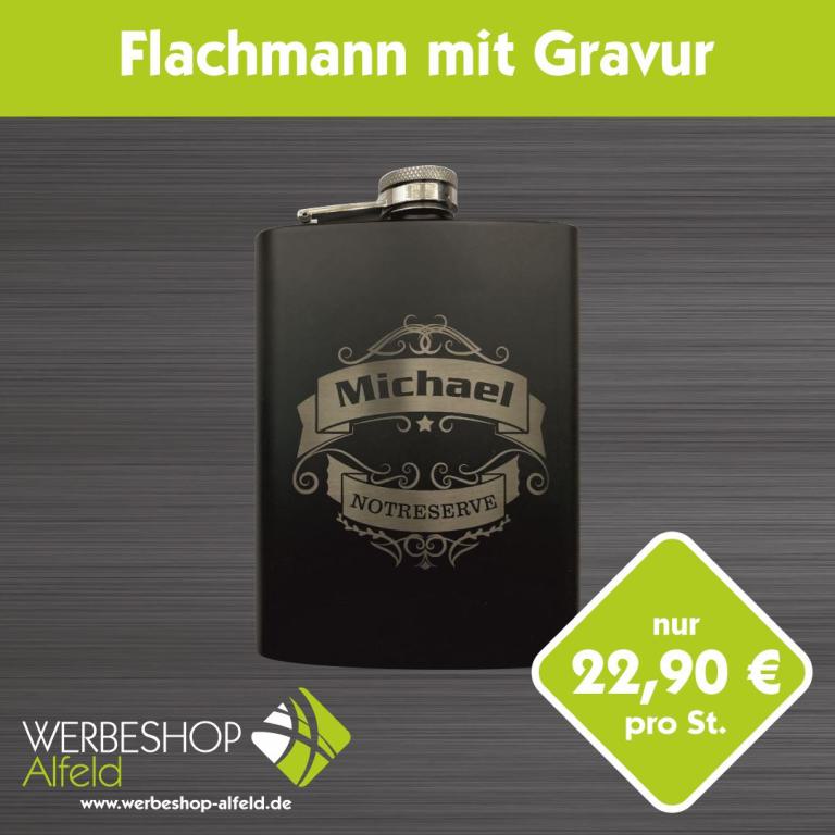 Flachmann mit Gravur